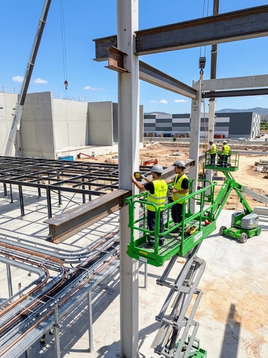 Apoio Operacional em Obra — projeto industrial Metafer na Europa (França)
